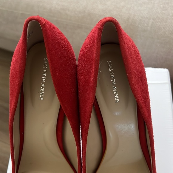 Saks Fifth Avenue Red Heels - Picture 2 of 8